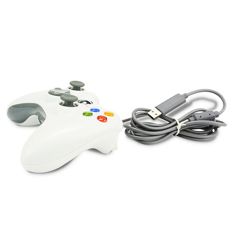 Xbox 360 Wired Controller USB Gamepad Joypad with Shoulders Buttons Joysticks for Microsoft Xbox360/Xbox 360 Slim/PC Windows 7 8 10 Game Pad (White)