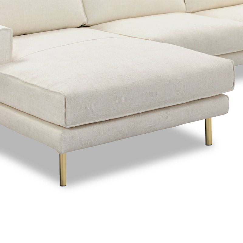 Deborah Left Sectional Sofa Alabaster White - Poly & Bark