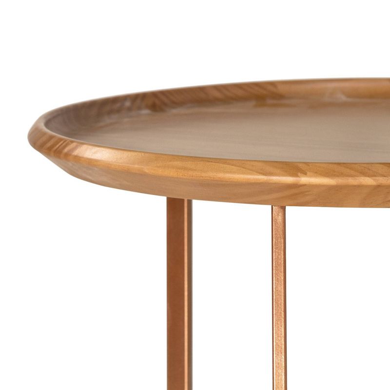 Knickerbocker Round End Table Cinnamon - Manhattan Comfort