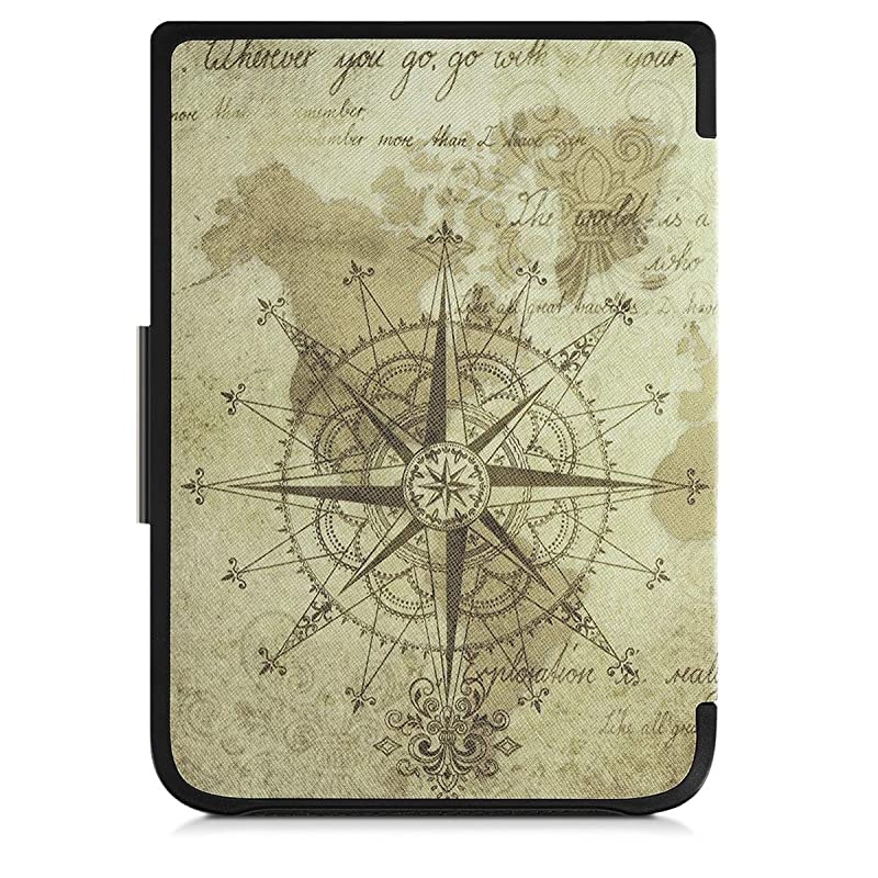 Case for Pocketbook InkPad 33 Pro Book Style PU Leather Protective eReader Cover Folio Case BrownLight Brown