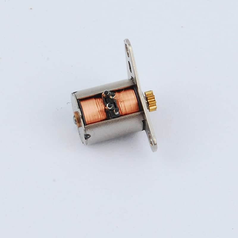 Dia 6mm 153V dc 2 Phase 4 Wire Micro Stepper Motor with Copper Gear Dia 1mm Output Shaft for DIY Mini Robot Or Camera
