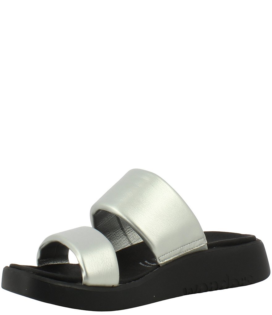 Wonders Mar Leather Banded Lightweight Slides