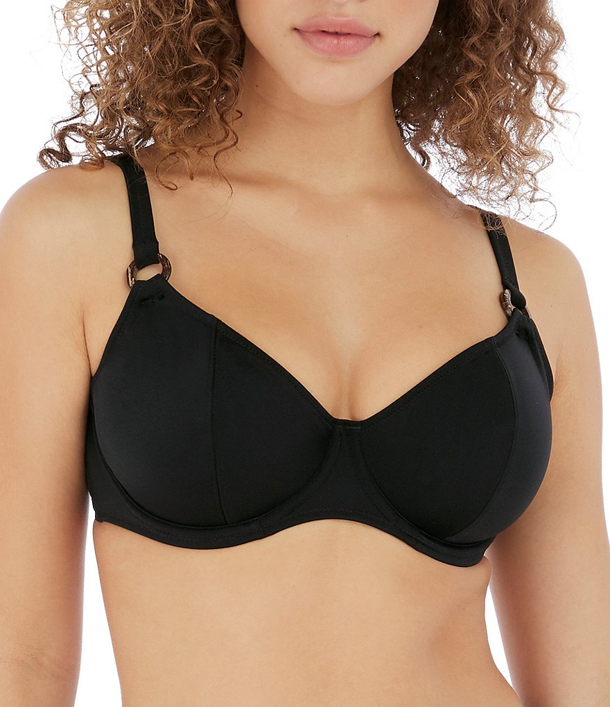 kate spade new york Dandelion Floral Mini Ruffle Swim Top