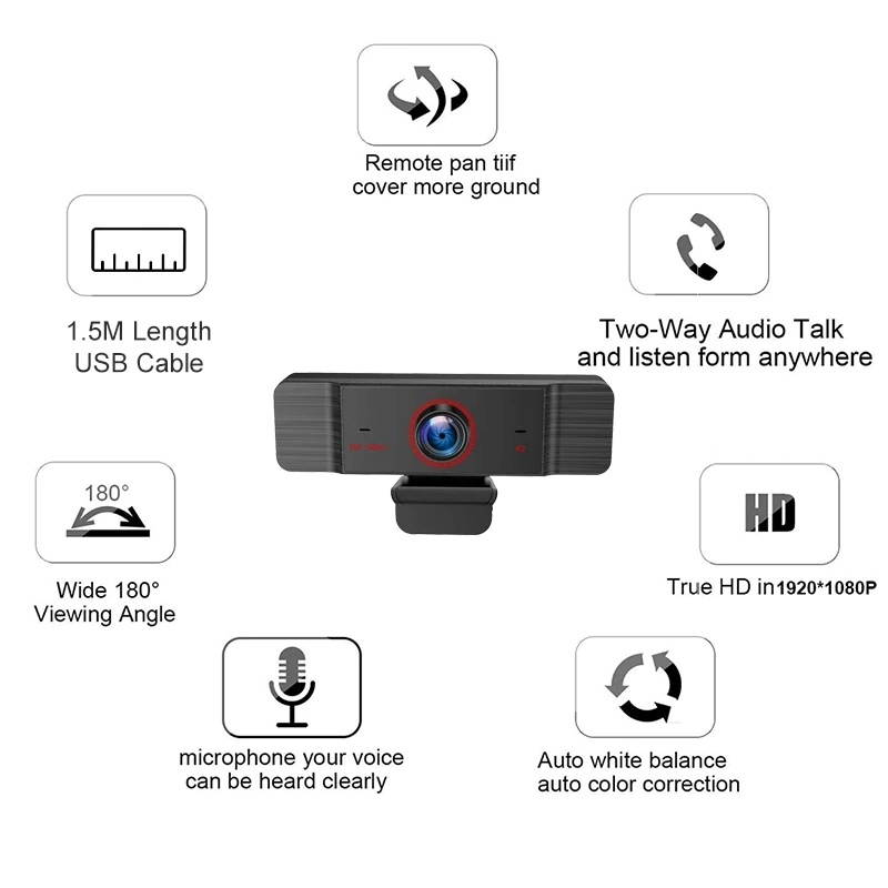 Lejiahong K2 Webcam 1080P Full HD 2 Mega Web Camera with Microphone cmos USB Webcam for Computer Desktop Laptop