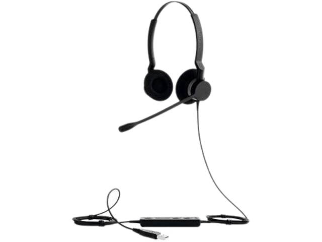 Jabra BIZ 2300 Duo Microsoft Lync Corded Headset 2399-823-109 w/ Breath Resistant Microphone