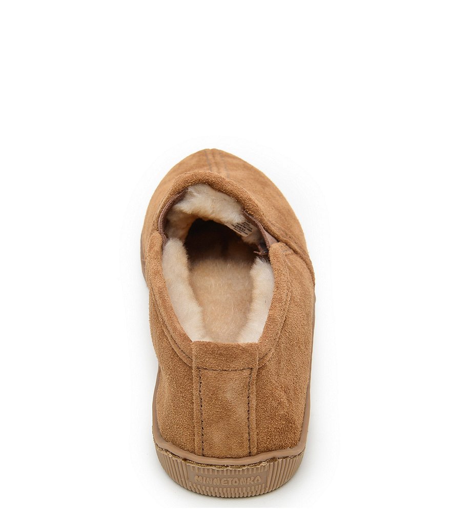 Minnetonka Men's Twin Gore Suede Sheepskin Slipper