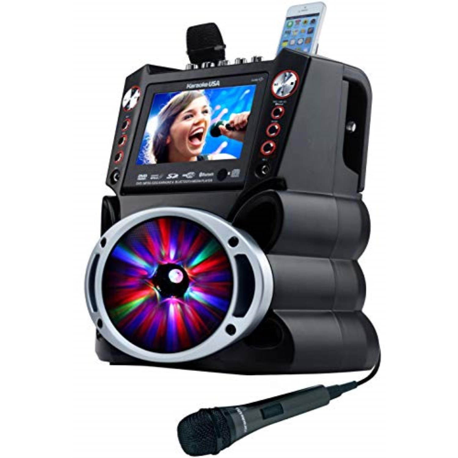 Karaoke USA All-in-One DVD/CDG/MP3G/Bluetooth/Media Player Karaoke System
