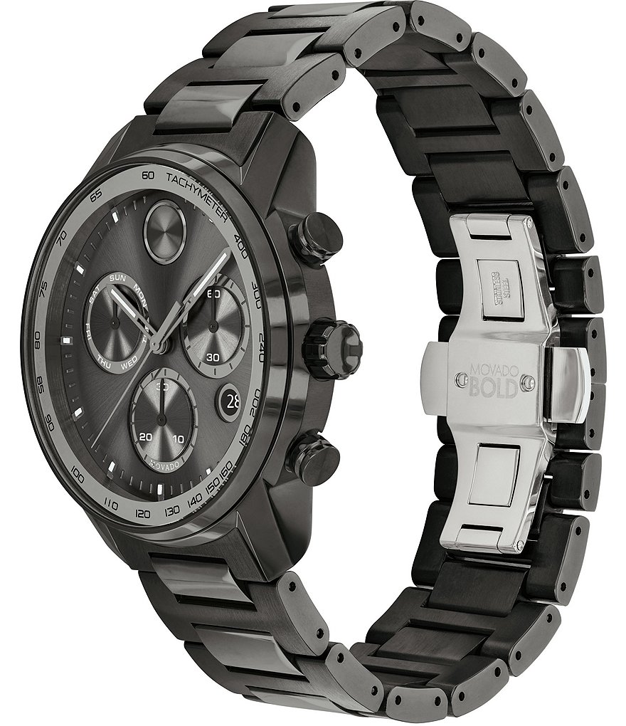 Movado BOLD Men's Verso Gunmetal Chronograph Watch