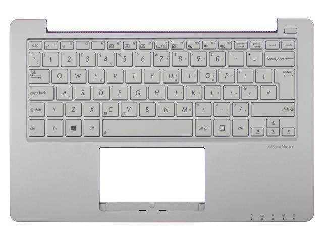 New Laptop keyboard for ASUS X201 X201E UK layout White Color With top C Cover