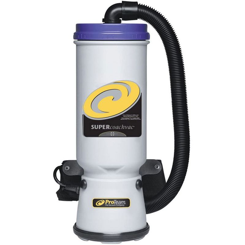 ProTeam 107109 CoachVac 10 Quart Backpack Vacuum with 2 Piece Wand Tool Kit Bundle with 10-Pack 10 Quart Capacity Micro Closed Collar Filter Bags