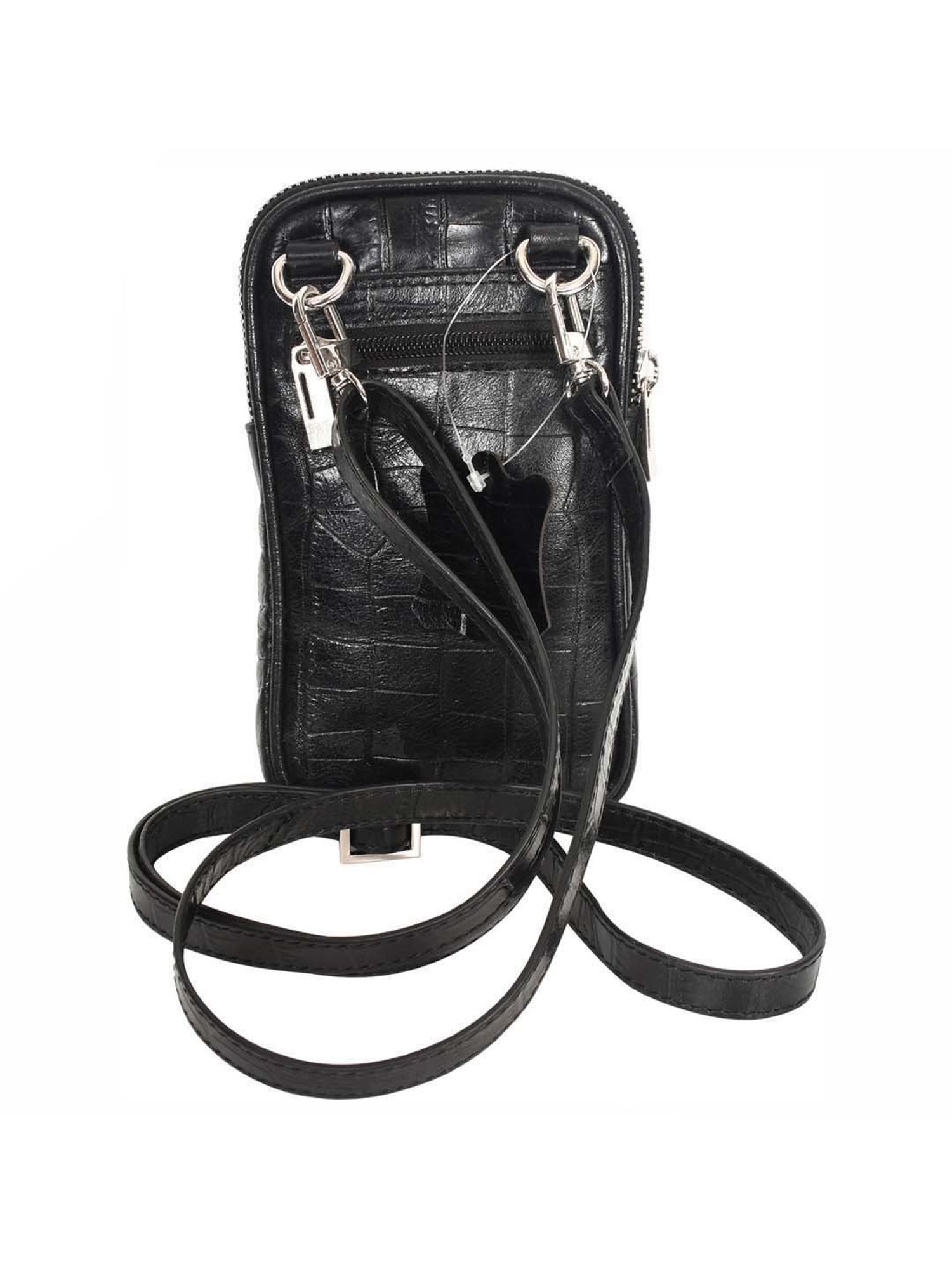 SASSORA Black Textured Mobile Pouch
