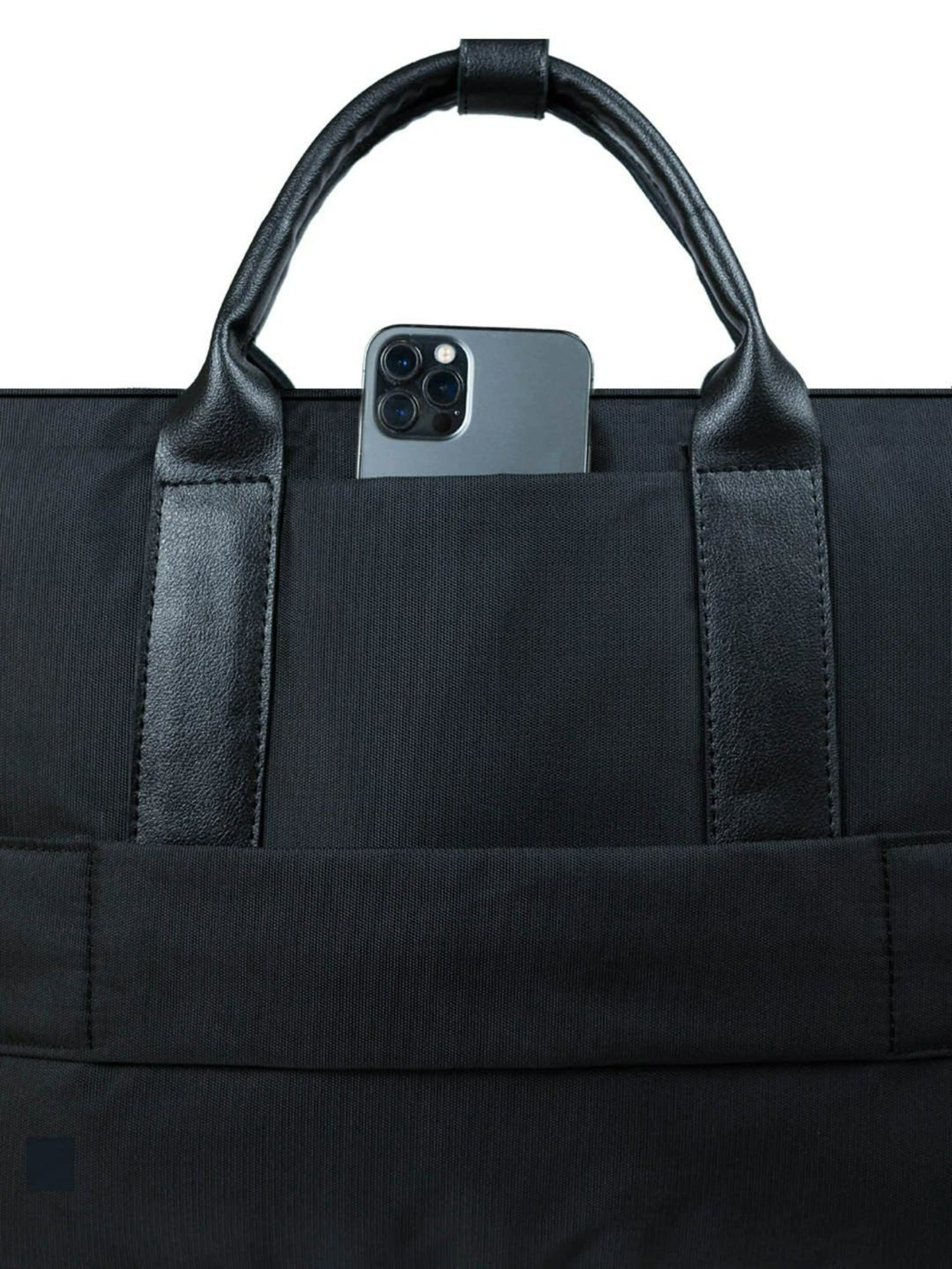 Carriall Jet Black Polyester Medium Laptop Messenger Bags