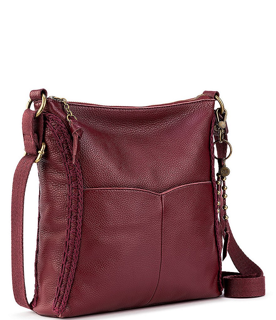 The Sak Lucia Leather Hand-Crochet Crossbody Bag