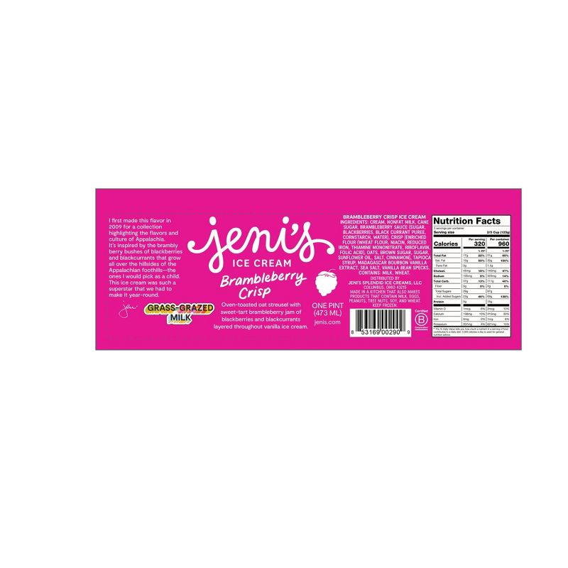 Jeni's Brambleberry Crisp Ice Cream - 16oz