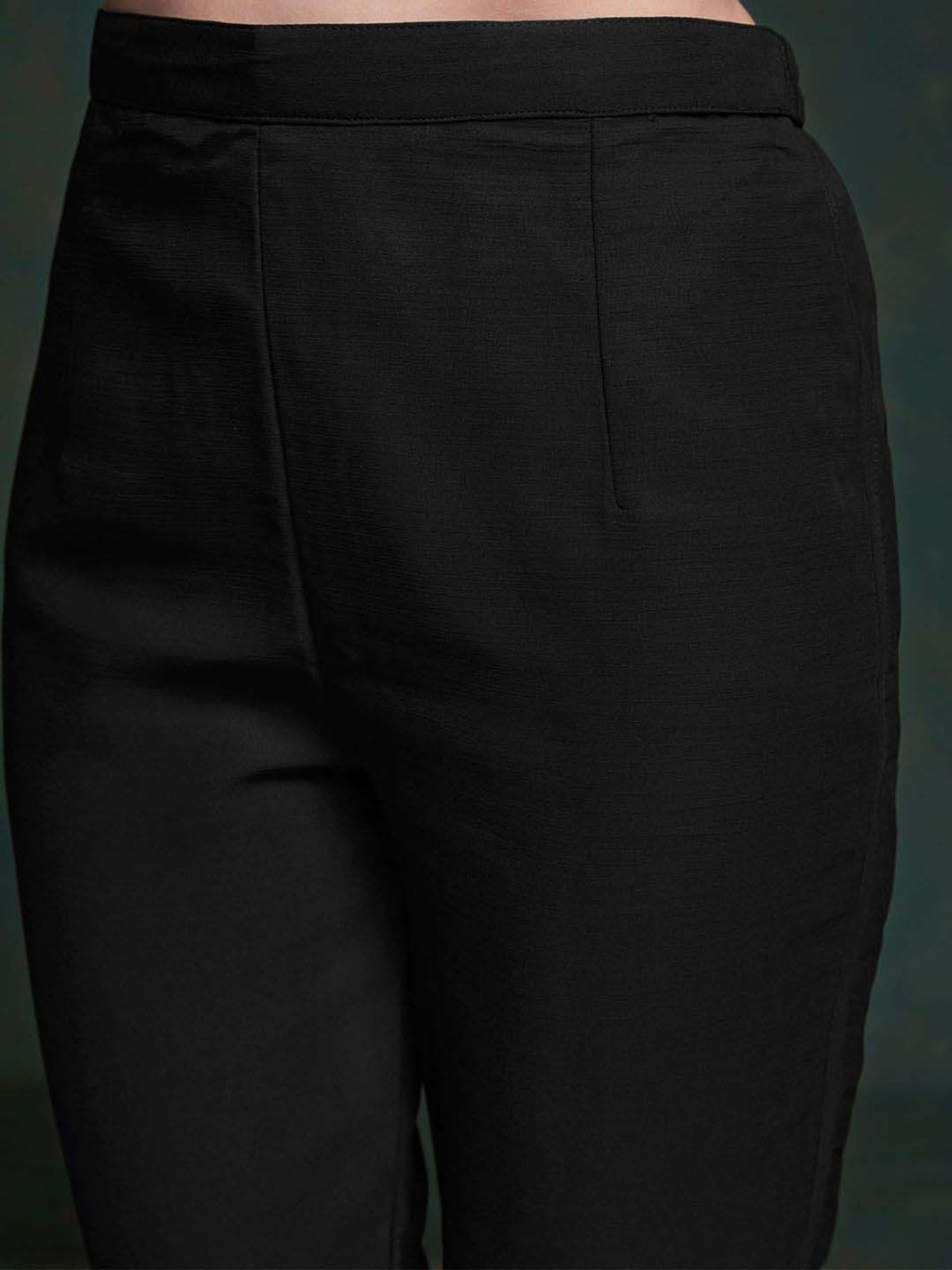 Odette Black Floral Print Kurta & Pant Set with Dupatta