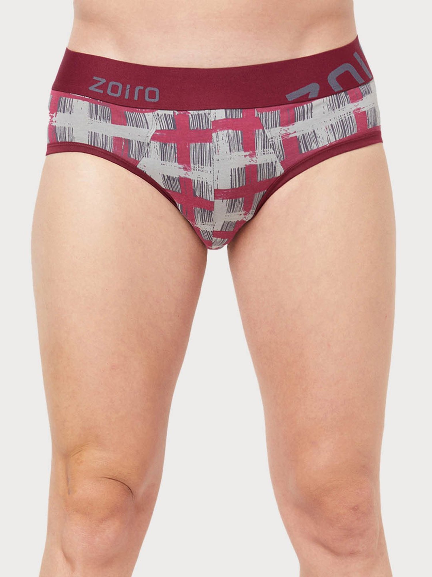 Zoiro Atlantic Deep & Nine Iron Regular Fit Checks Briefs - Pack Of 2