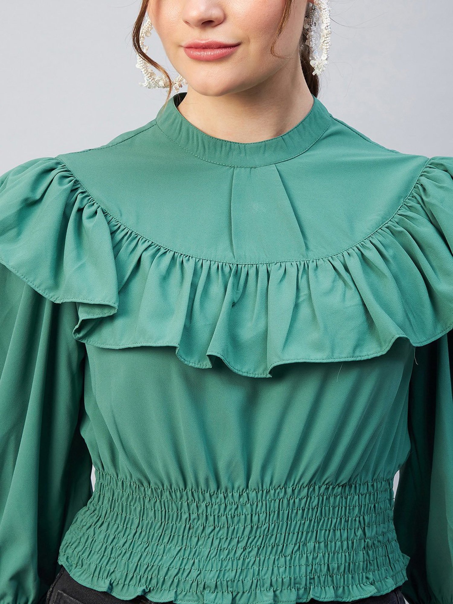 Carlton London Green Crop Top