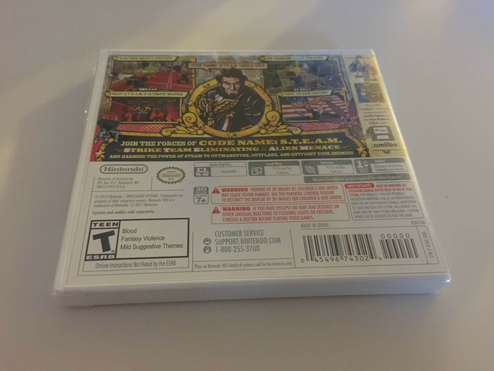 Code Name: S.T.E.A.M. (Nintendo 3Ds, 2015)