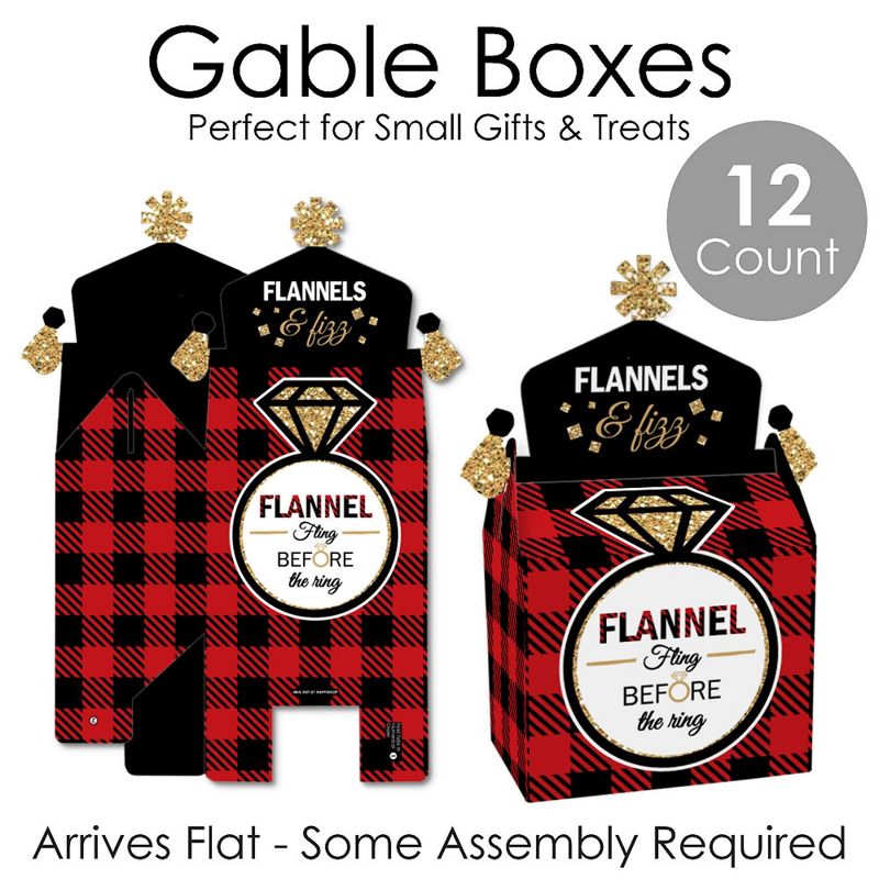 Big Dot of Happiness Pizza Party Time - Square Favor Gift Boxes - Baby Shower or Birthday Party Bow Boxes - Set of 12