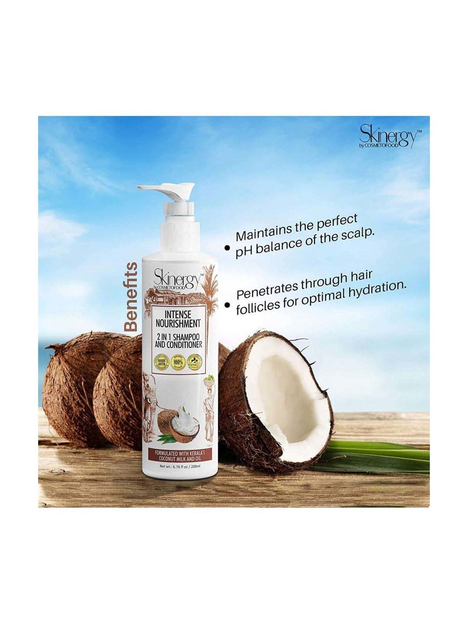 Cosmetofood Skinergy Intense Nourishment 2in1 Shampoo & Conditioner - 200 ml