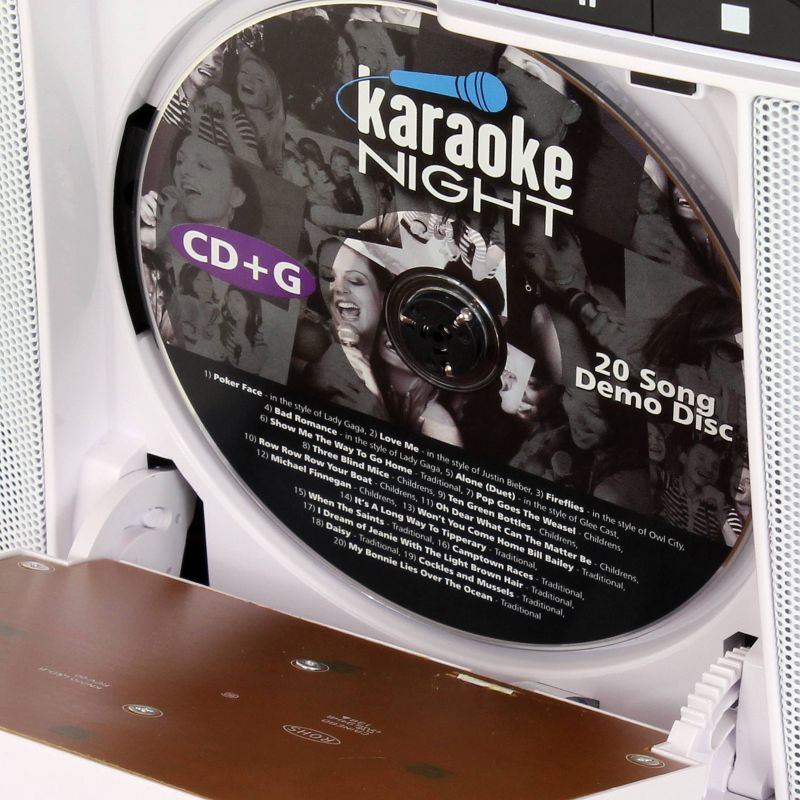 Karaoke Night Bluetooth CD+G Karaoke Machine with LED Light Show (KN200)