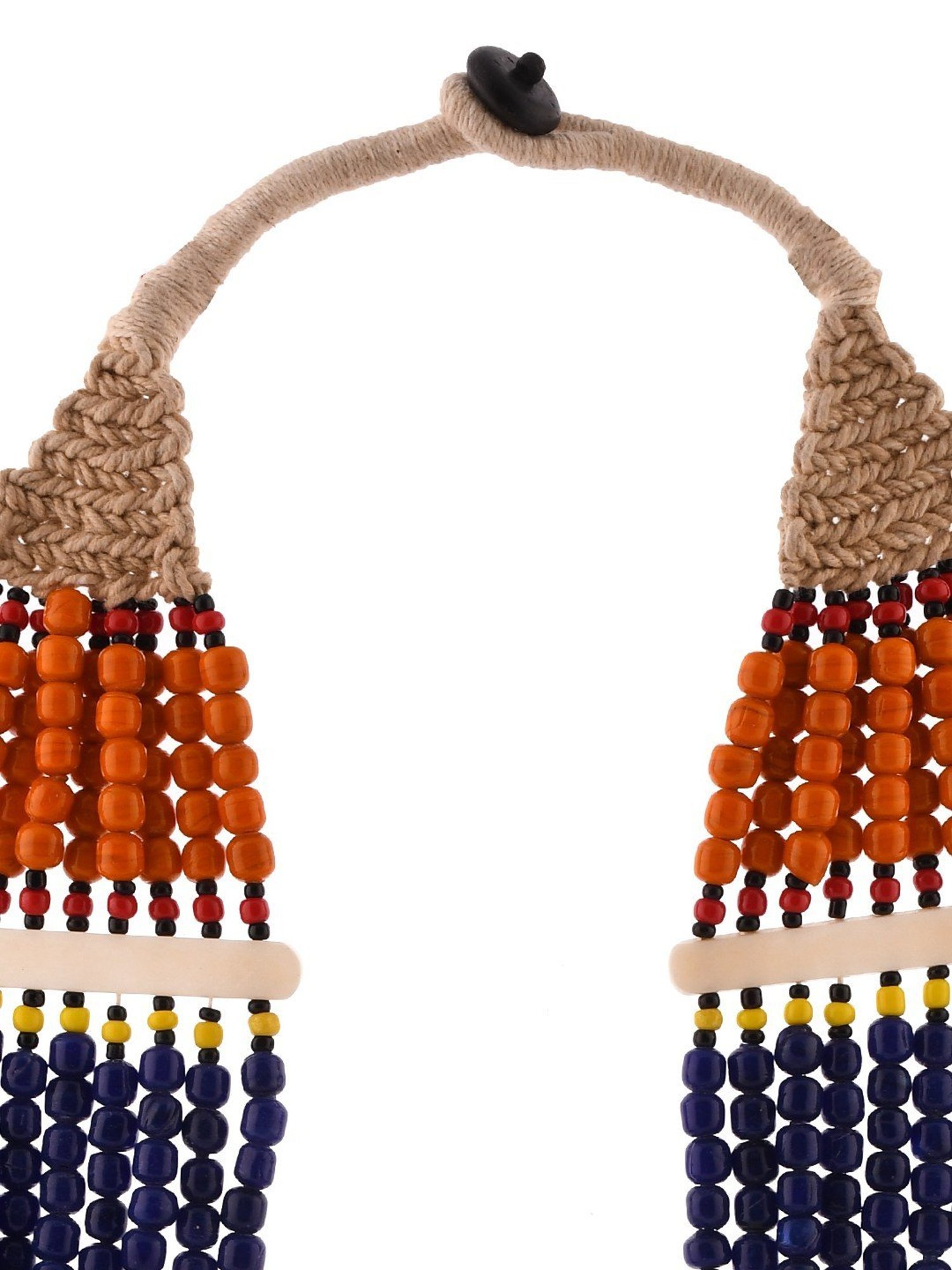 Imli Street Multicolor Vintage Naga Beaded Tribal Necklace