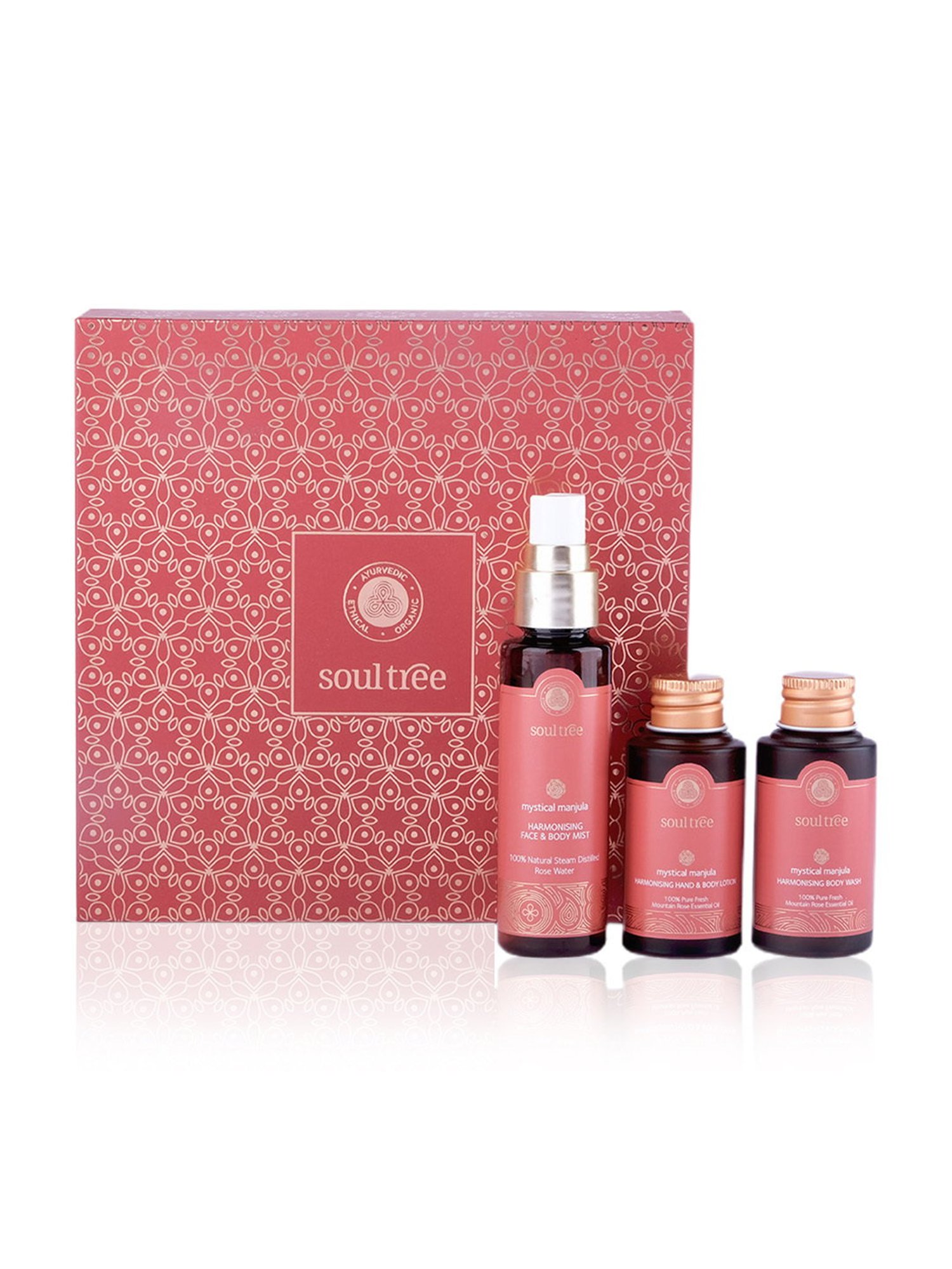 SoulTree Mystical Manjula Rose Essentials Harmonising Body Care Mini Gift Box