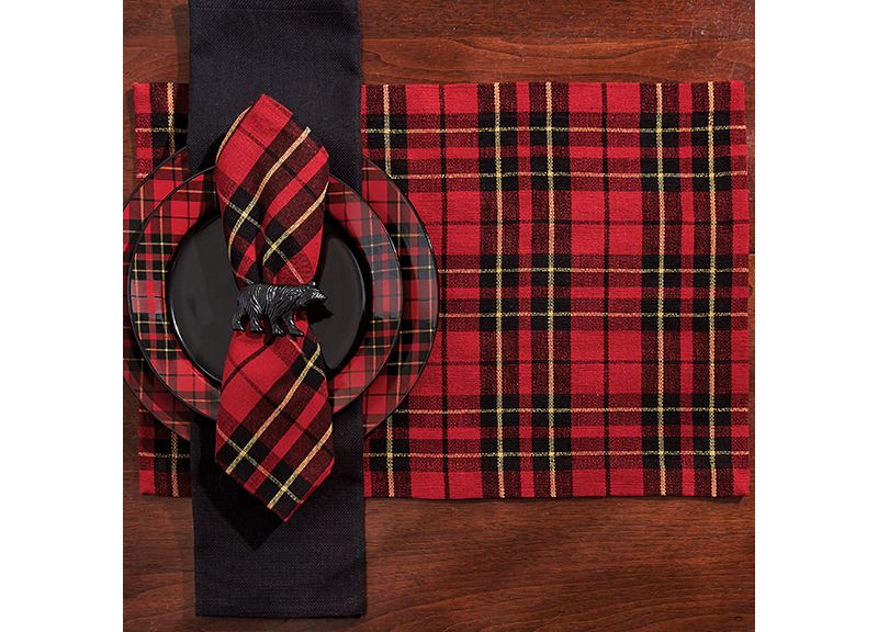 Park Designs Sportsman Plaid Placemat Set - Red