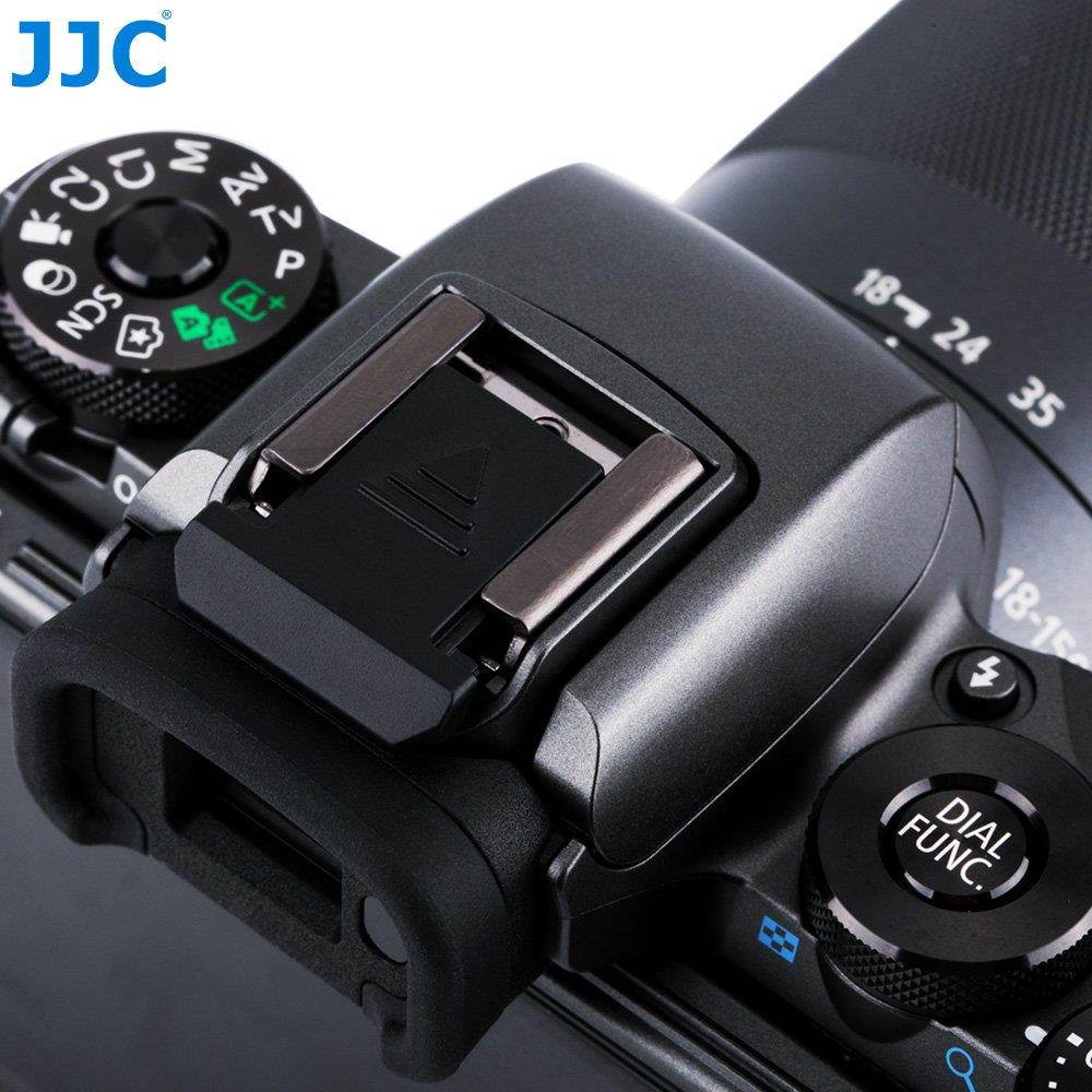 JJC Black Camera Hot Shoe Cover Anti Scratch Protector Cap for Canon EOS R 6D Mark II 6DM2 7D MarkII 5DM3 5DM4 5DsR 77D 80D 70D 60D 800D 760D 750D 700D 100D 200D / Rebel T7i T6s T6i T5i T4i SL1 SL2