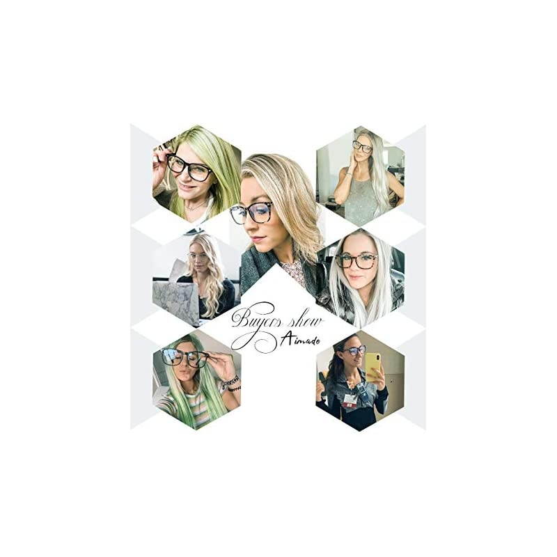 Blue Light Blocking Glasses Blue Filter Computer Glasses (Anti Eye Eyestrain) Gaming Glasses for Women Man (Leopard/White/Pink)