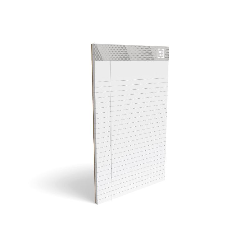 TRU RED Notepads, 5" x 8", Narrow Ruled, White, 50 Sheets/Pad, 12 Pads/Pack TR57360
