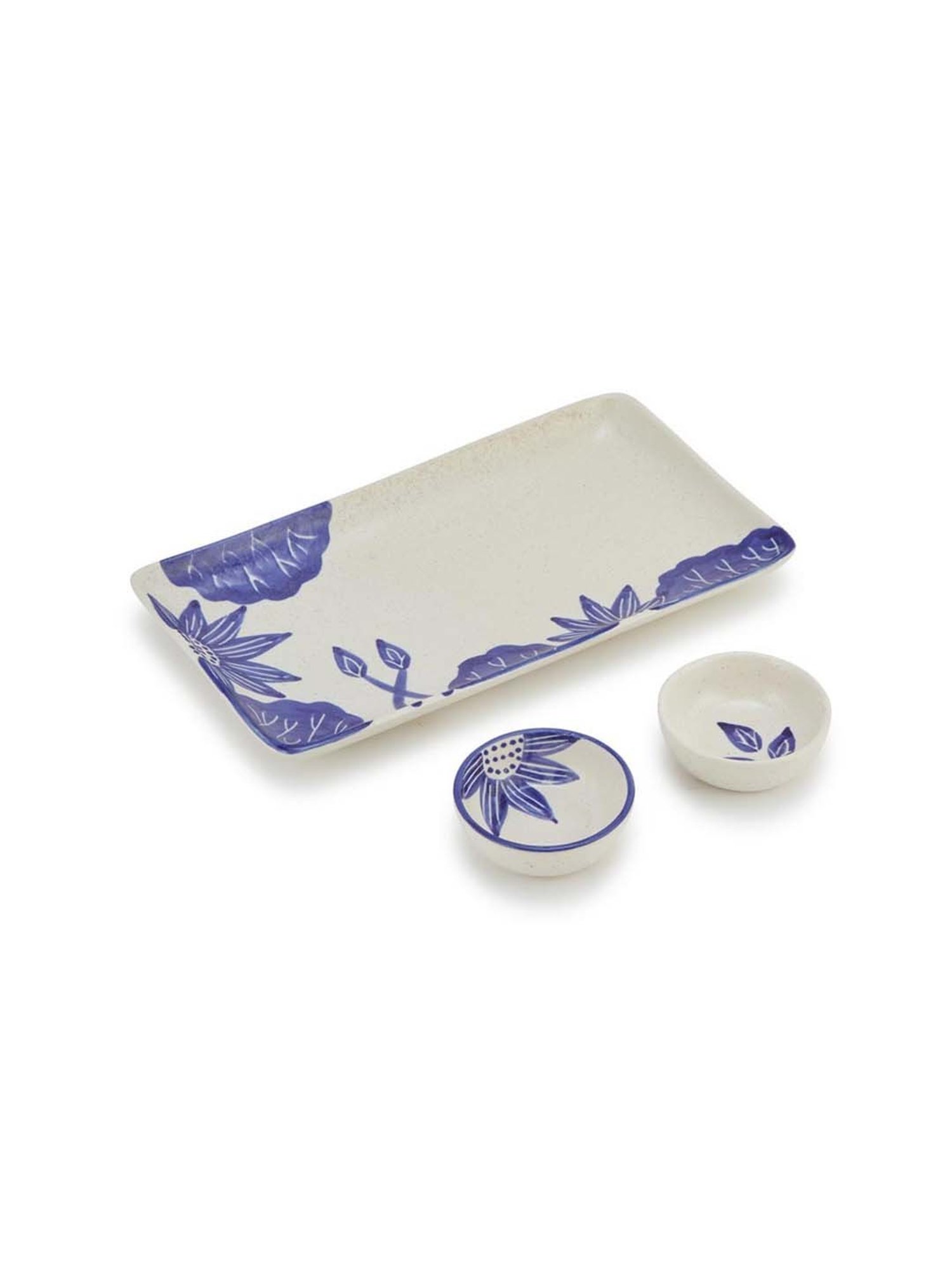 Fabindia Chitra Red Ceramic Large Oval Platter