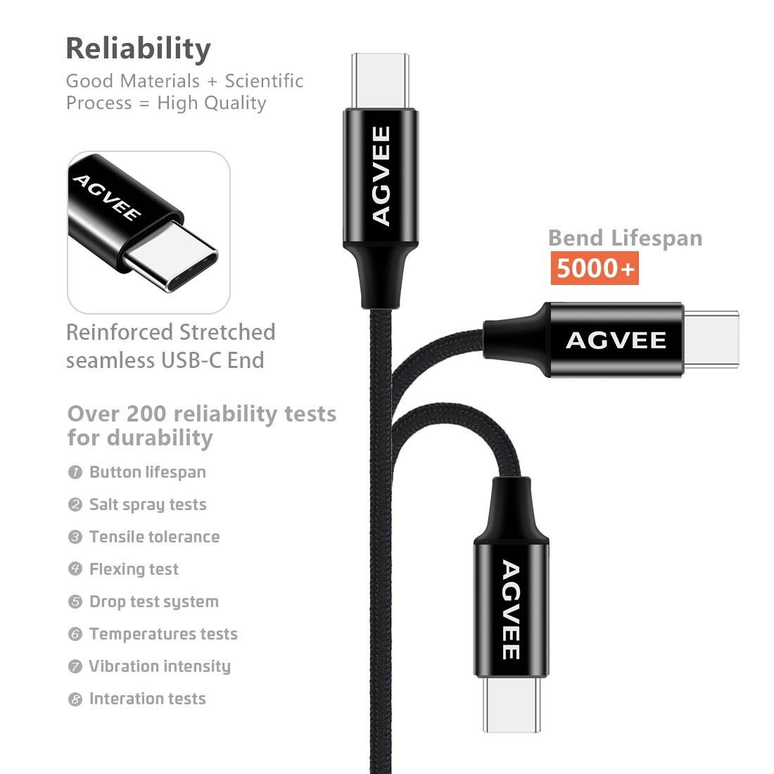 AGVEE Digital USB-C Earbuds, Type-C Headphones Active Noise Cancelling Earphones with Mic in-Ear Wired 32Bit 384Khz for Samsung S21 S20, Note 20 10, iPad Pro 2020 2018, Pixel 5 4 3 2, Red