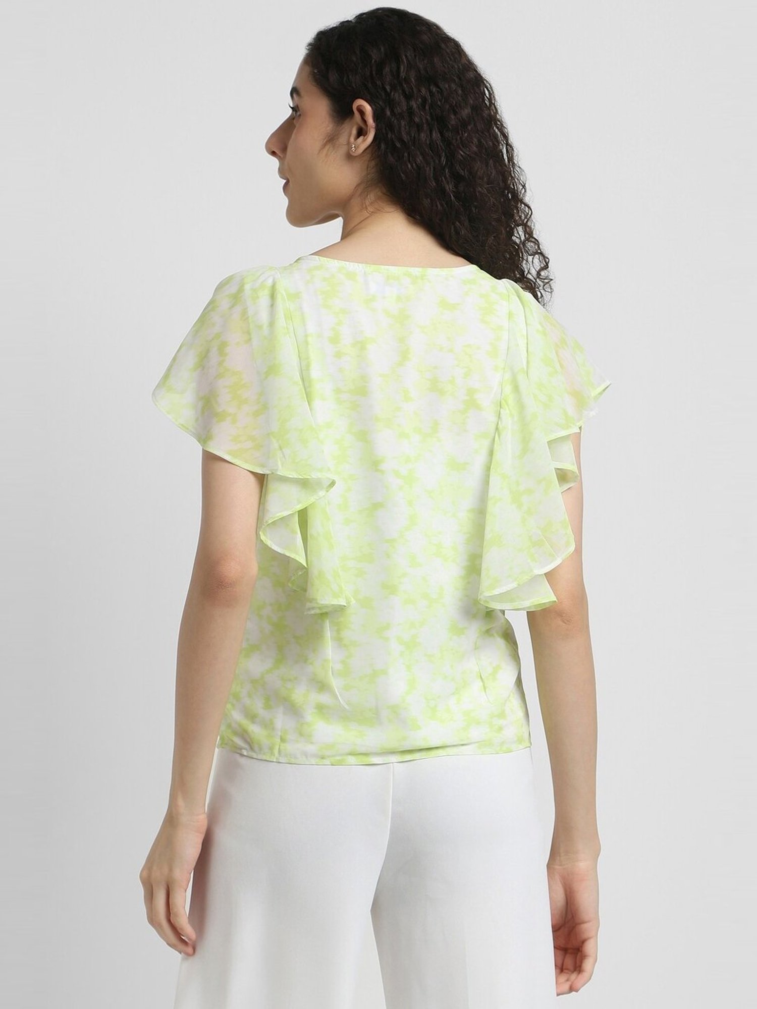 Allen Solly Green Printed Top