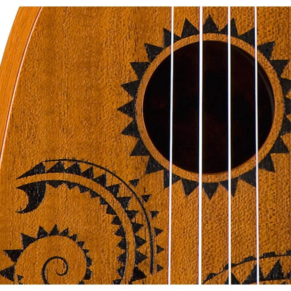 Luna UKE TATTOO Hawaiian Soprano Pineapple Mahogany Ukulele & Gig Bag