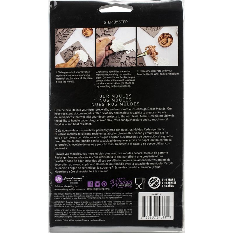 Prima Marketing Re-Design Mould 5"X8"X8mm-Winter Blooms