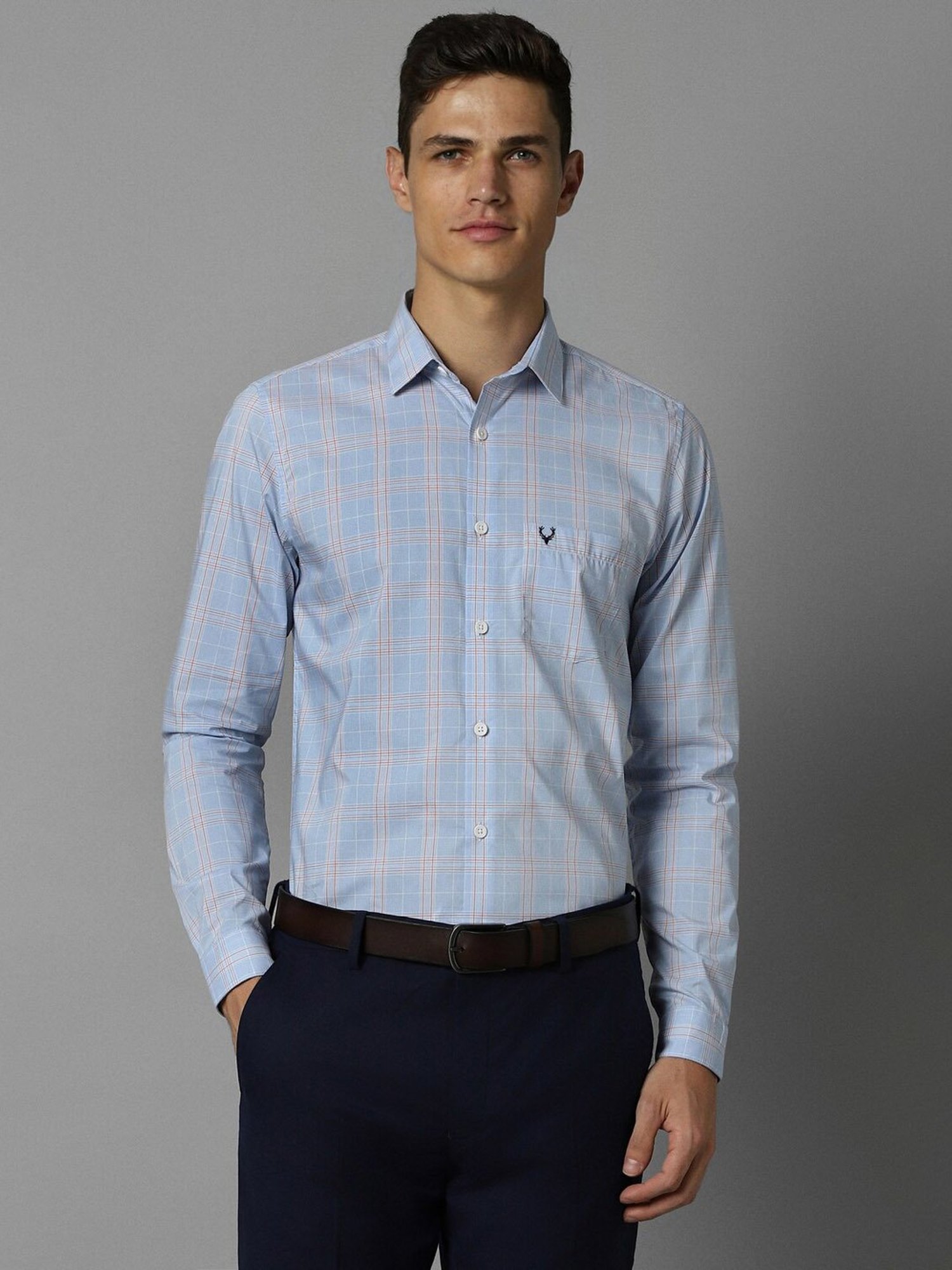 Arrow Sport Dark Green Cotton Slim Fit Shirt