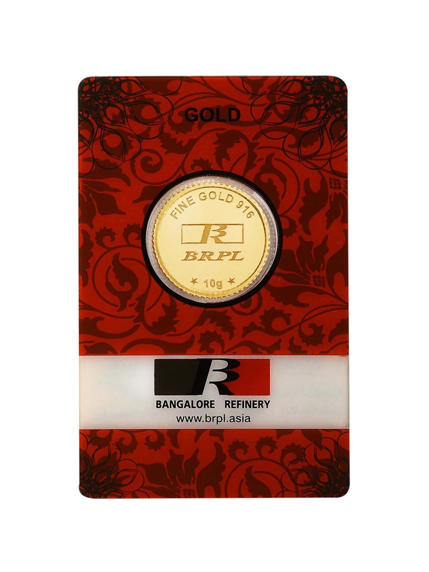 Bangalore Refinery 22k (916) 10gm Gold Coin