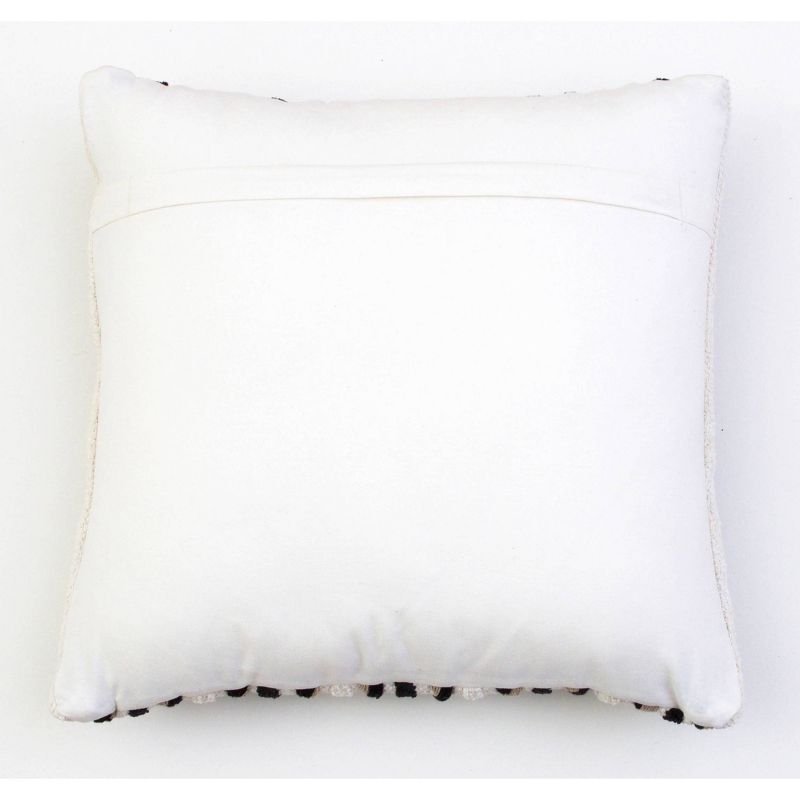 20"x20" Oversize Hugh Woven Throw Pillow White/Black - Décor Therapy