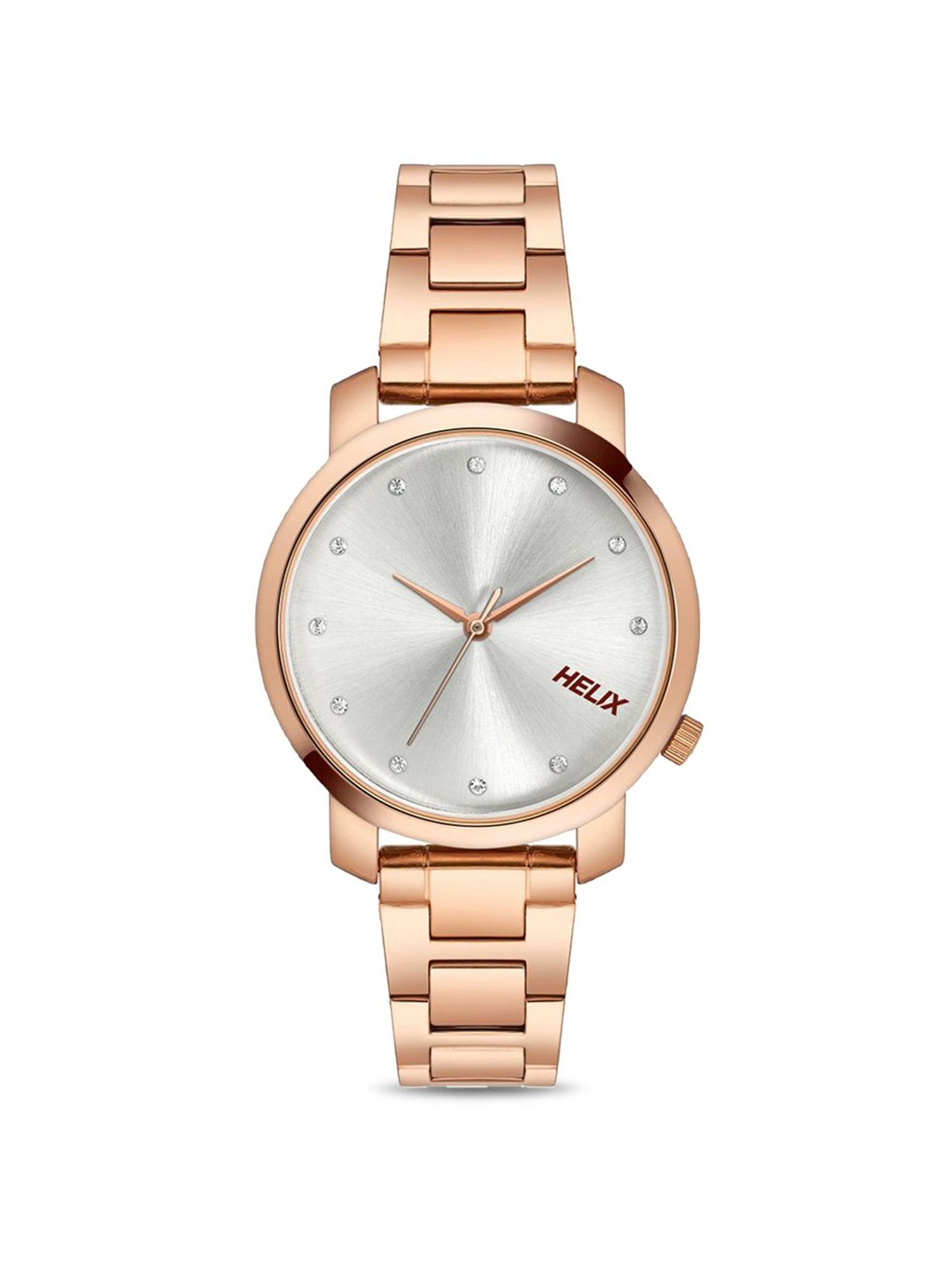 Helix By Timex Silver Round Dial Analog Stainless Steel Women Watch - TW032HL34