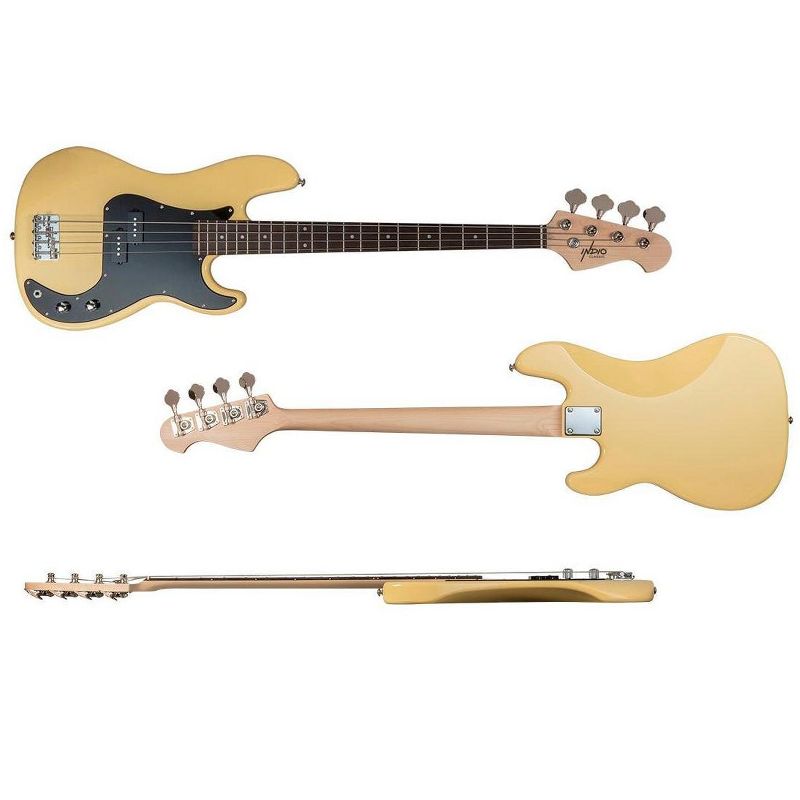 Monoprice Indio Pubb Bass - Blonde, With Gig Bag