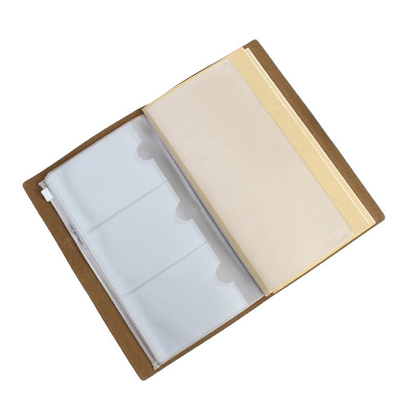 Vintage Leather Cover Notebook Diary Journals Agenda Blank Kraft Paper Sketchbook Handmade Gift Blue