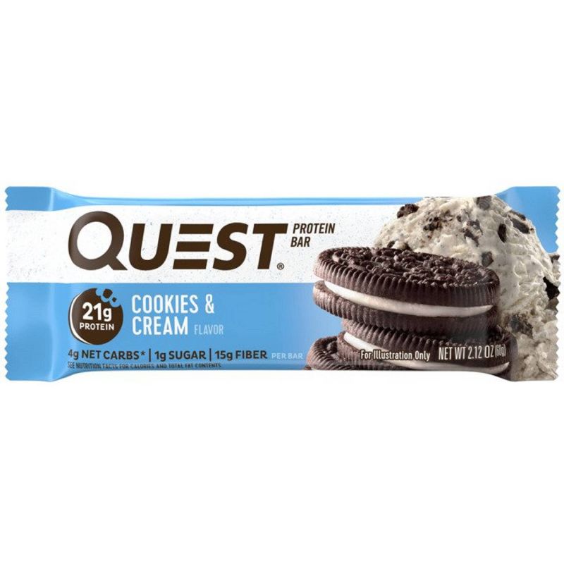 Quest Cookies & Cream Protein Bar - 8ct/ 16.96oz Total