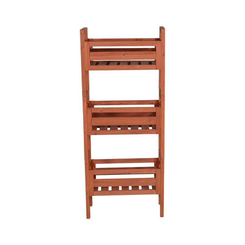 48" H Rectangular Wood Planter - Brown - Leisure Season