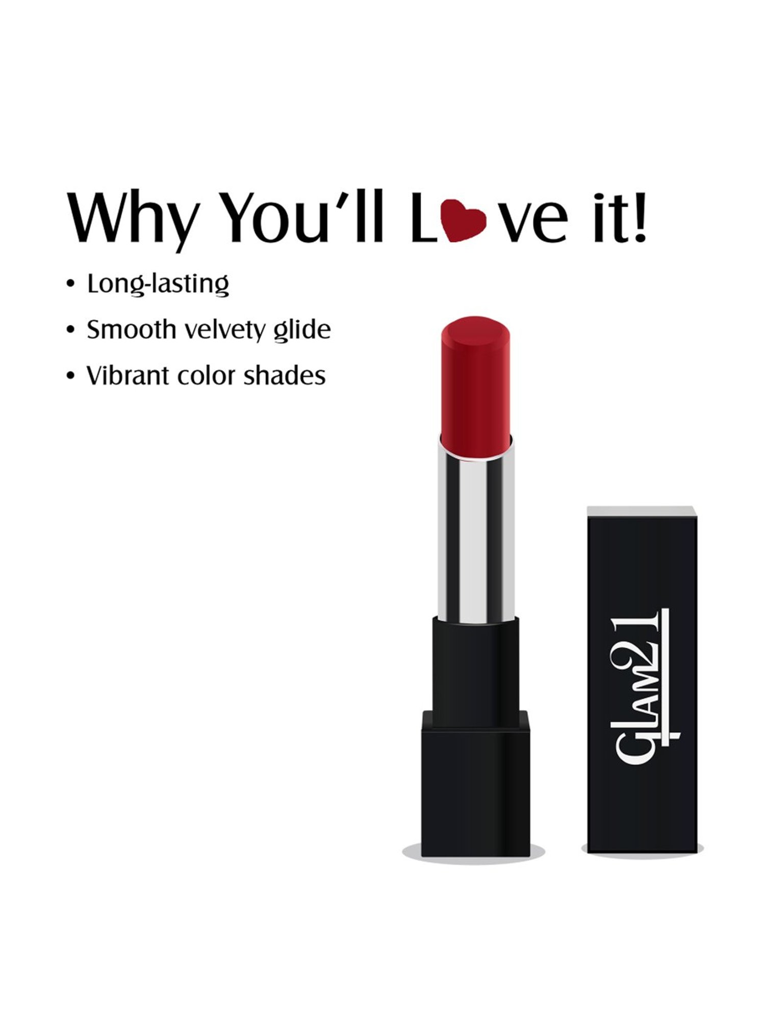 Glam21 Ultra Velvet Lipstick 21 Royal Maroon - 2.5 gm