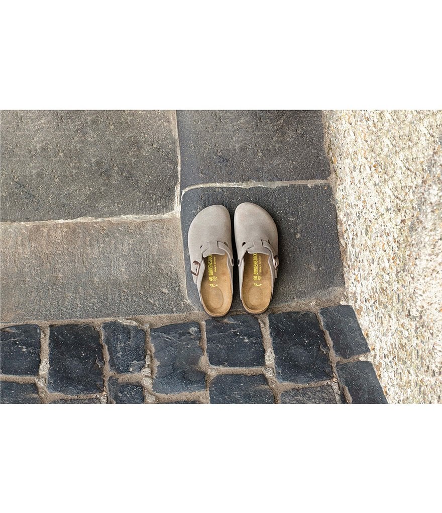 Birkenstock Women's Boston Suede Soft Footbed Clogs