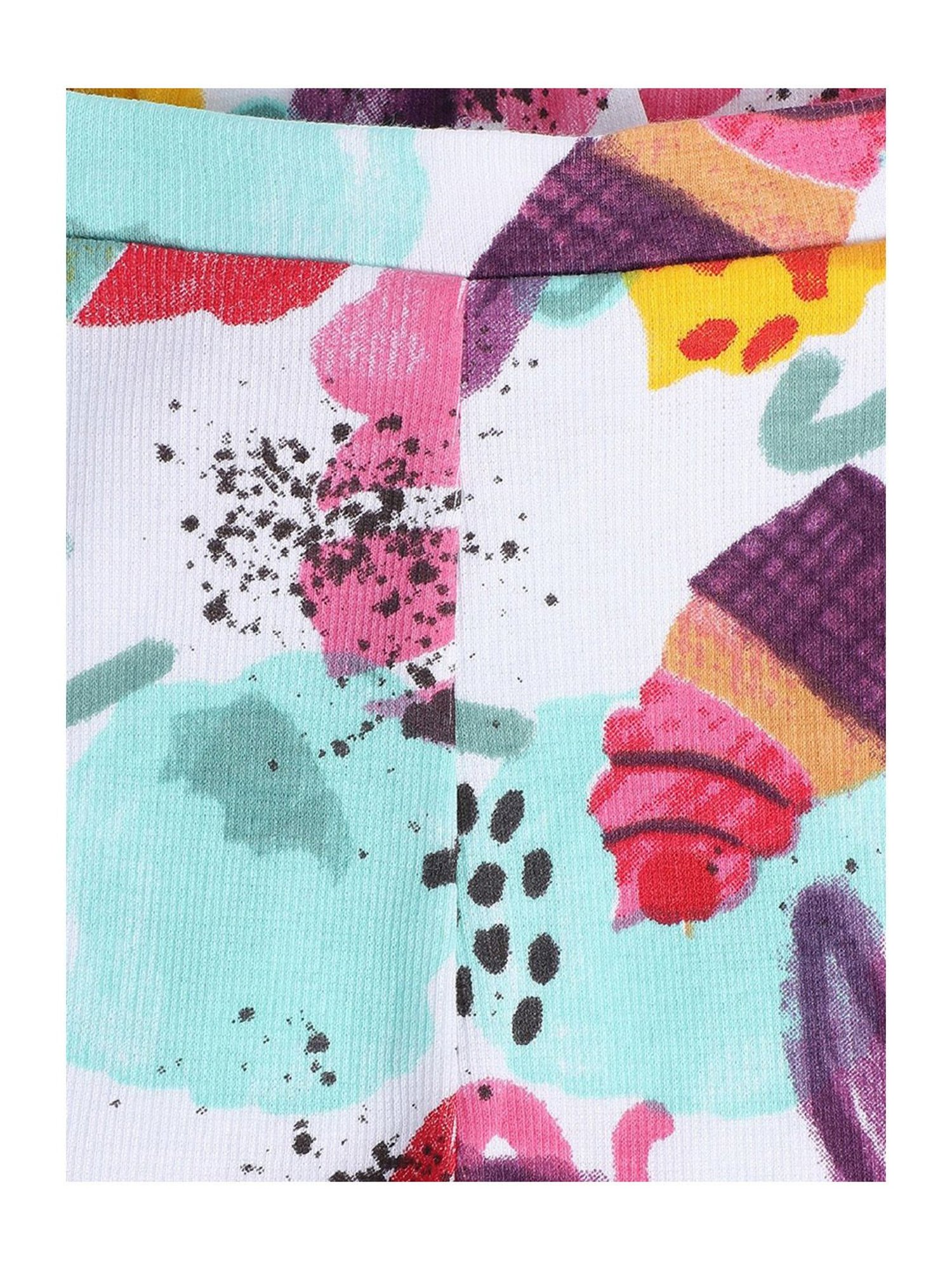 MINIKLUB Kids White Printed Leggings