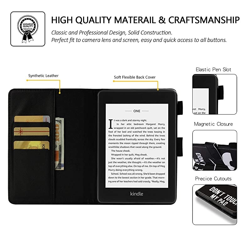 Kindle Paperwhite 1 2 3 4 Slimshell,Protective Lightweight Smart Case [AUTO Sleep/Wake] for Kindle E-Reader (Fit All 2012 2013 2015 2016 Version and 10th Gen-2018 Release),Don't Touch