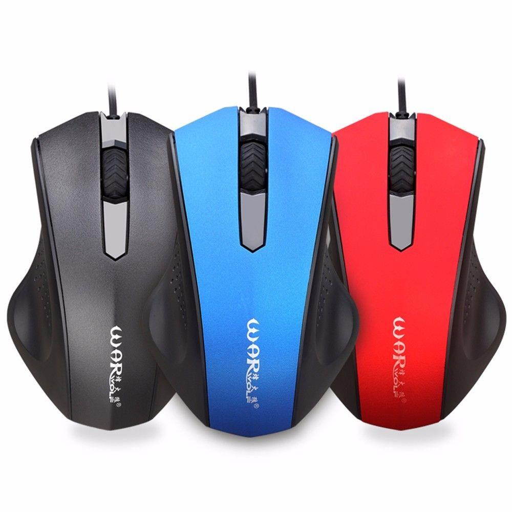 Slient 1600DPI 3 Buttons USB Wired Pro Gaming Mouse Mice For PC Laptop Computer