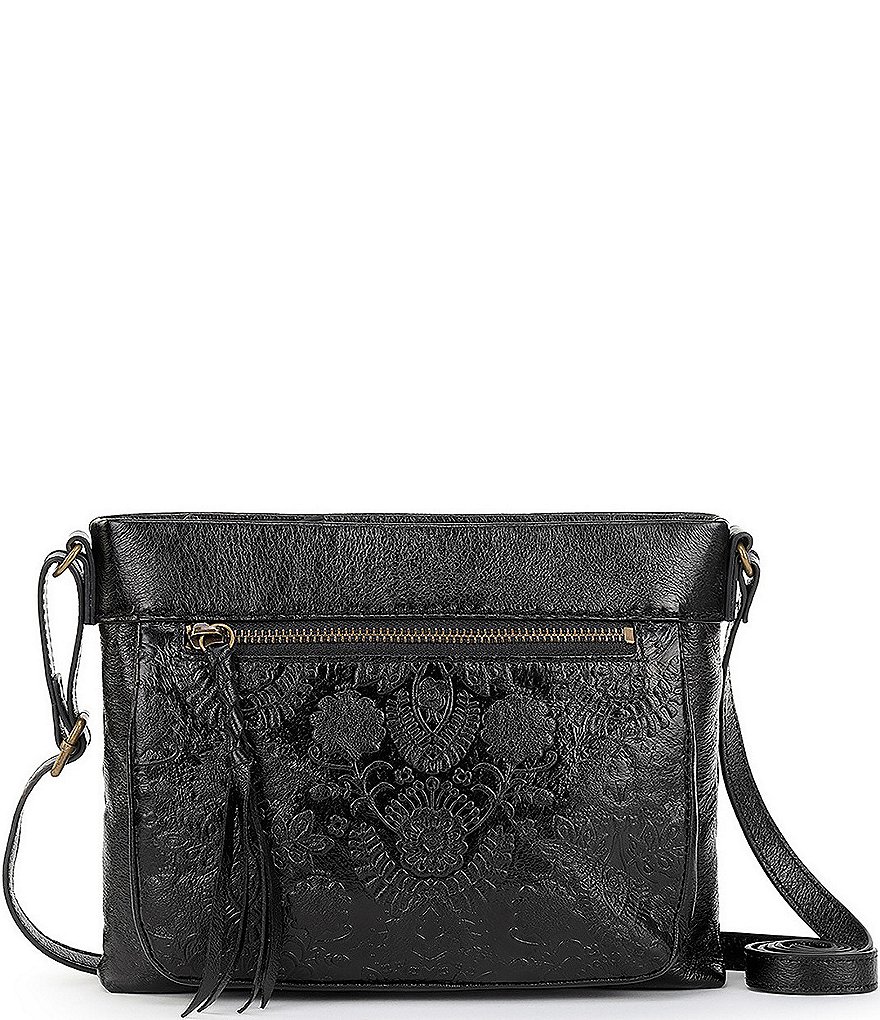 The Sak Collective Sanibel Floral Embossed Leather Mini Crossbody Bag